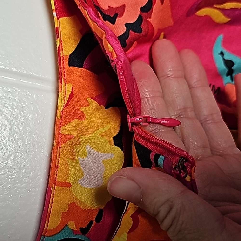 Isaac Mizrahi sz 12 pink/red floral dress - Picture 6 of 9